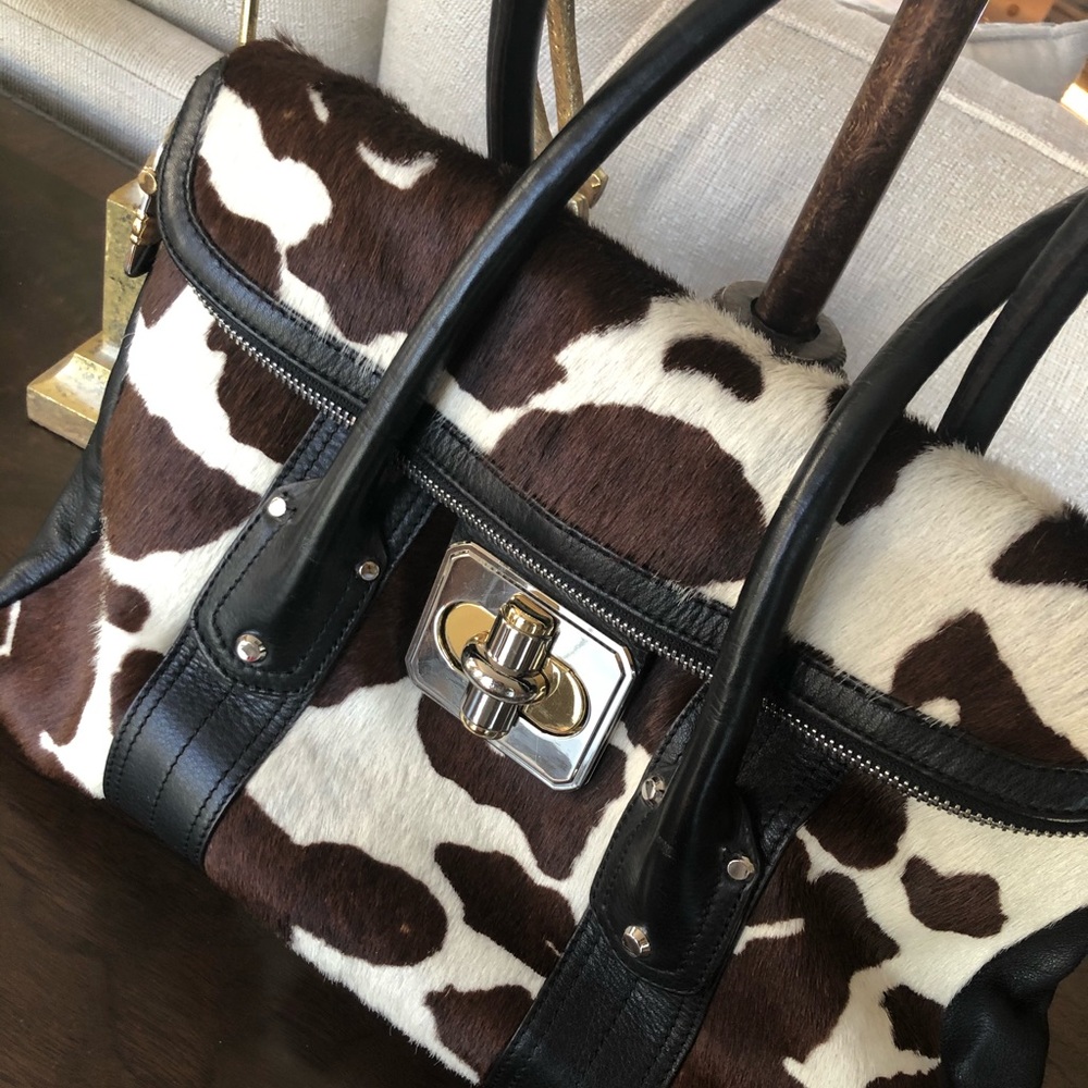 B. Makowsky Genuine Leather Cow Hide Bag - Picture 2 of 8